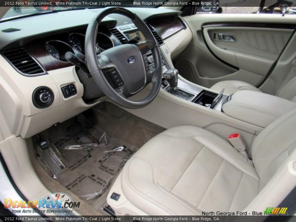 2012 Ford Taurus Limited White Platinum Tri-Coat / Light Stone Photo #31