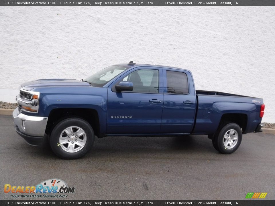 2017 Chevrolet Silverado 1500 LT Double Cab 4x4 Deep Ocean Blue Metallic / Jet Black Photo #2
