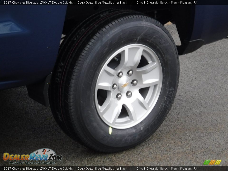 2017 Chevrolet Silverado 1500 LT Double Cab 4x4 Deep Ocean Blue Metallic / Jet Black Photo #3