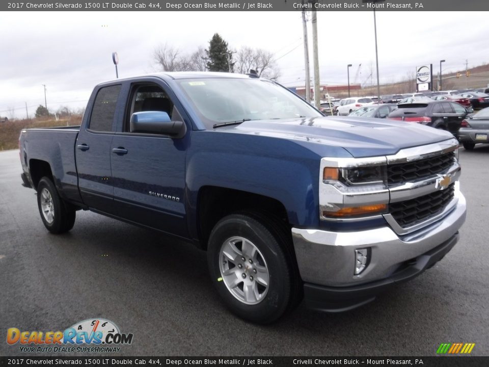 2017 Chevrolet Silverado 1500 LT Double Cab 4x4 Deep Ocean Blue Metallic / Jet Black Photo #6