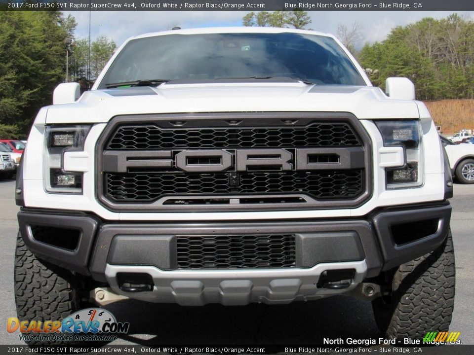 2017 Ford F150 SVT Raptor SuperCrew 4x4 Oxford White / Raptor Black/Orange Accent Photo #8