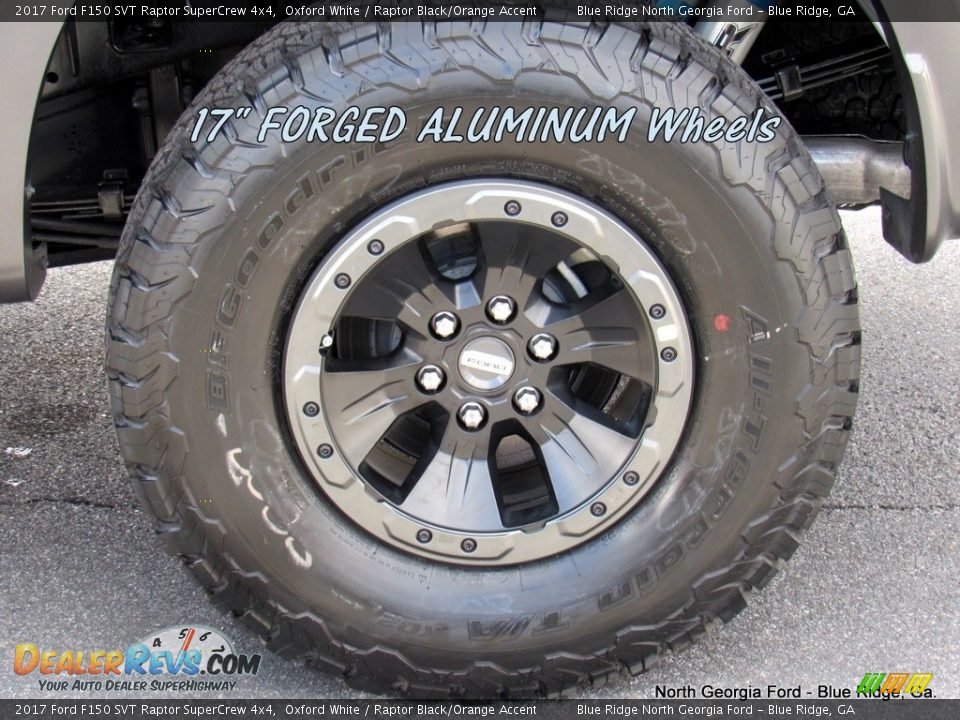 2017 Ford F150 SVT Raptor SuperCrew 4x4 Oxford White / Raptor Black/Orange Accent Photo #9