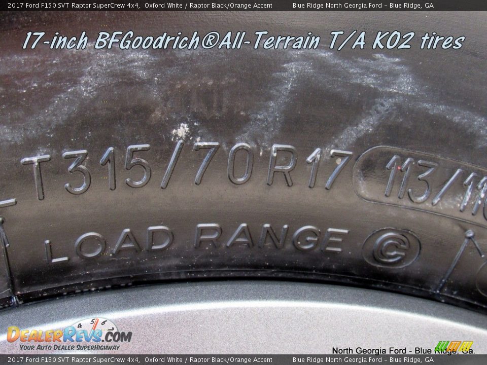 2017 Ford F150 SVT Raptor SuperCrew 4x4 Oxford White / Raptor Black/Orange Accent Photo #10