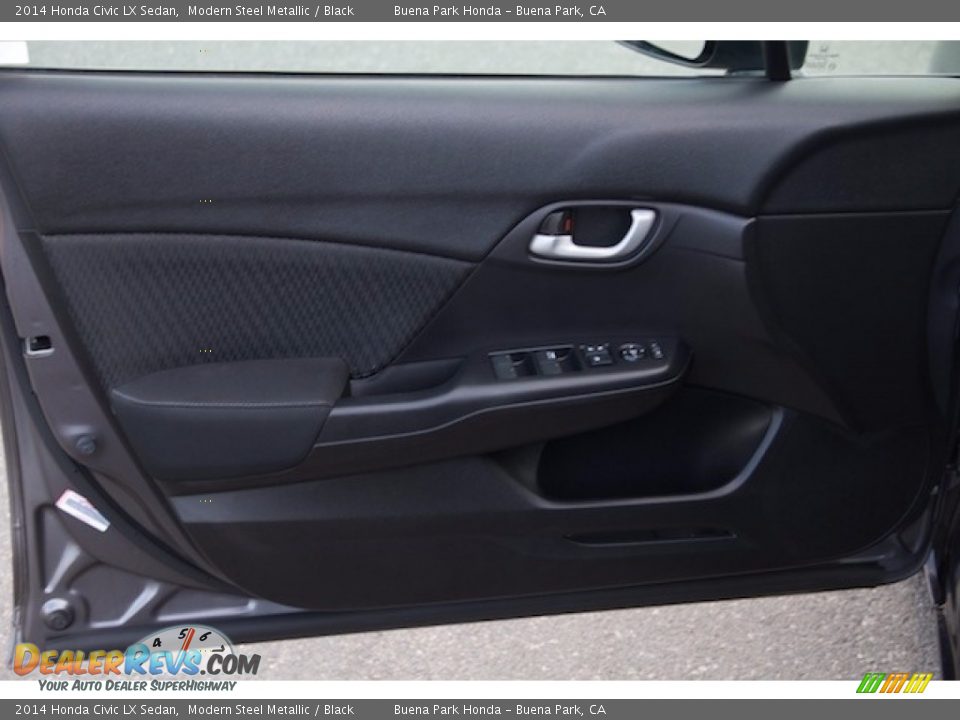 2014 Honda Civic LX Sedan Modern Steel Metallic / Black Photo #20