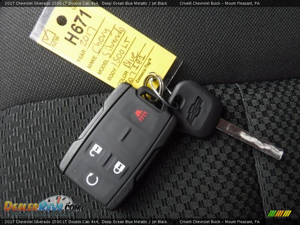 2017 Chevrolet Silverado 1500 LT Double Cab 4x4 Deep Ocean Blue Metallic / Jet Black Photo #19