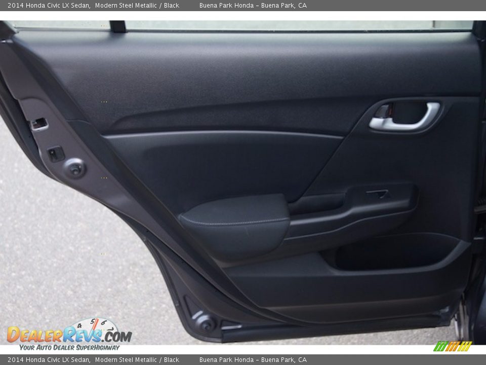 2014 Honda Civic LX Sedan Modern Steel Metallic / Black Photo #21