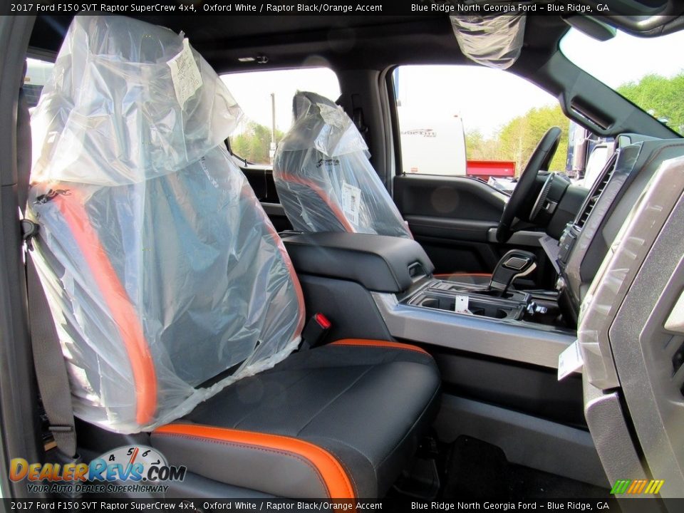 Raptor Black/Orange Accent Interior - 2017 Ford F150 SVT Raptor SuperCrew 4x4 Photo #15