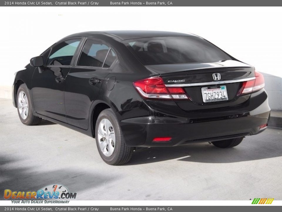 2014 Honda Civic LX Sedan Crystal Black Pearl / Gray Photo #2