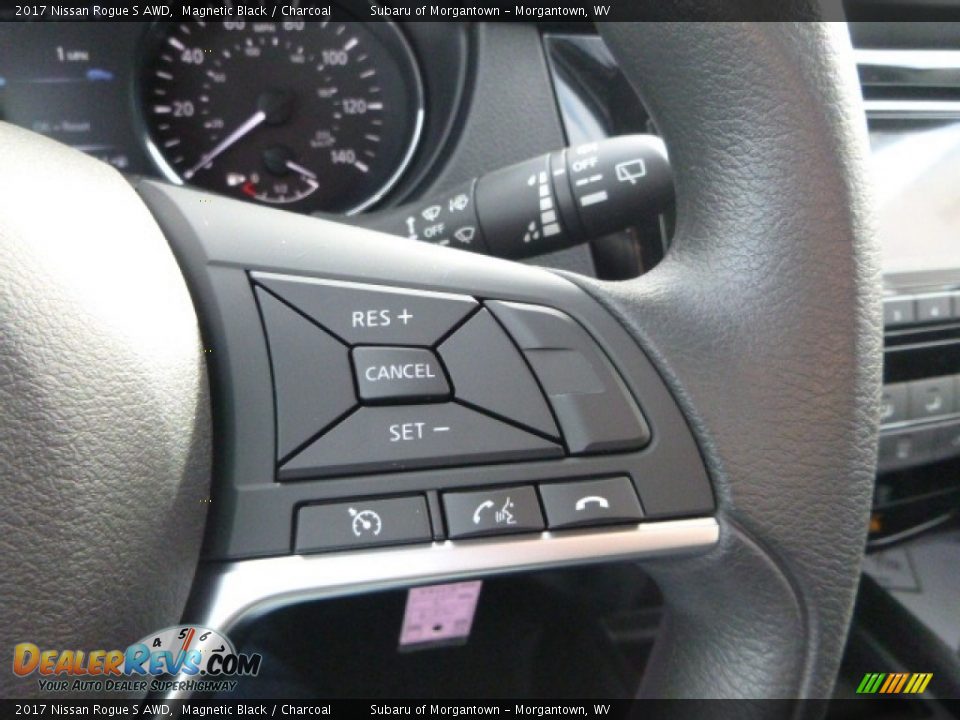2017 Nissan Rogue S AWD Magnetic Black / Charcoal Photo #19
