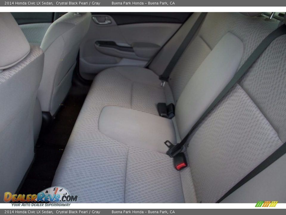 2014 Honda Civic LX Sedan Crystal Black Pearl / Gray Photo #4