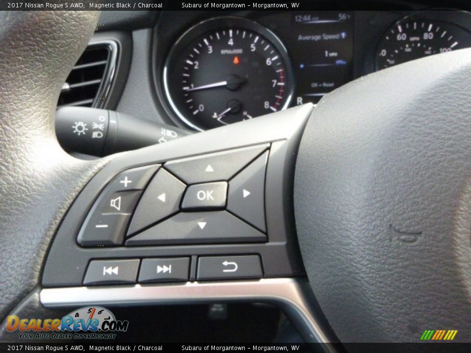 2017 Nissan Rogue S AWD Magnetic Black / Charcoal Photo #20