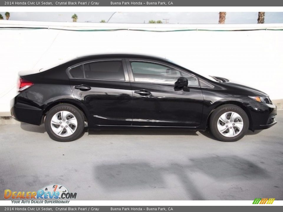 2014 Honda Civic LX Sedan Crystal Black Pearl / Gray Photo #8