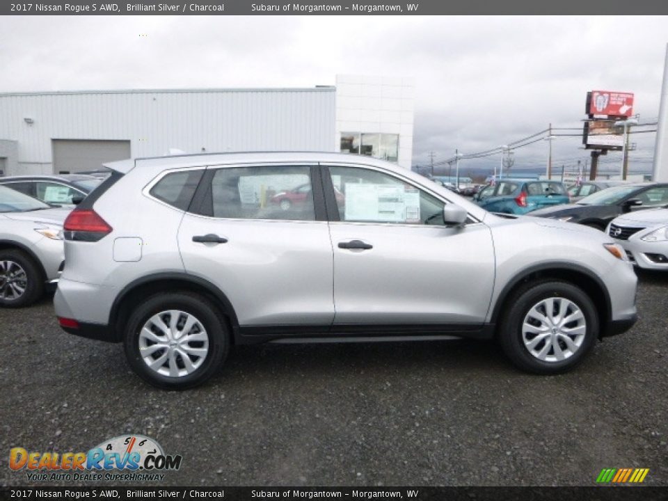 2017 Nissan Rogue S AWD Brilliant Silver / Charcoal Photo #3