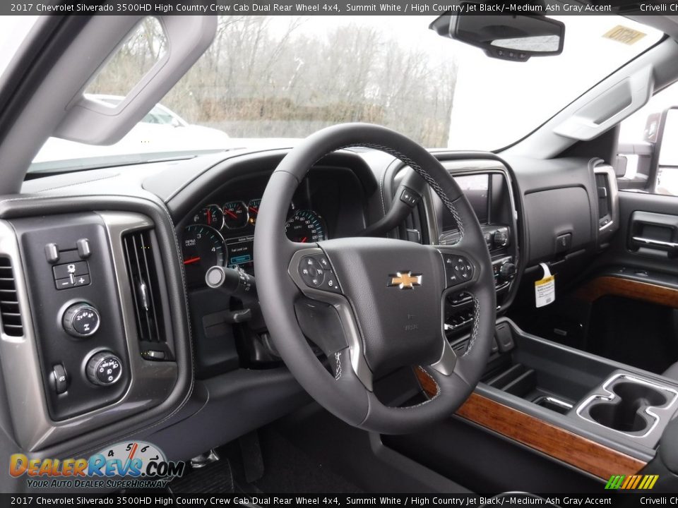 Dashboard of 2017 Chevrolet Silverado 3500HD High Country Crew Cab Dual Rear Wheel 4x4 Photo #16