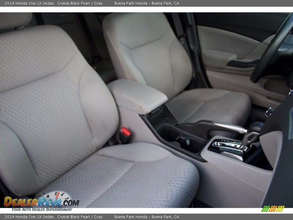 2014 Honda Civic LX Sedan Crystal Black Pearl / Gray Photo #17