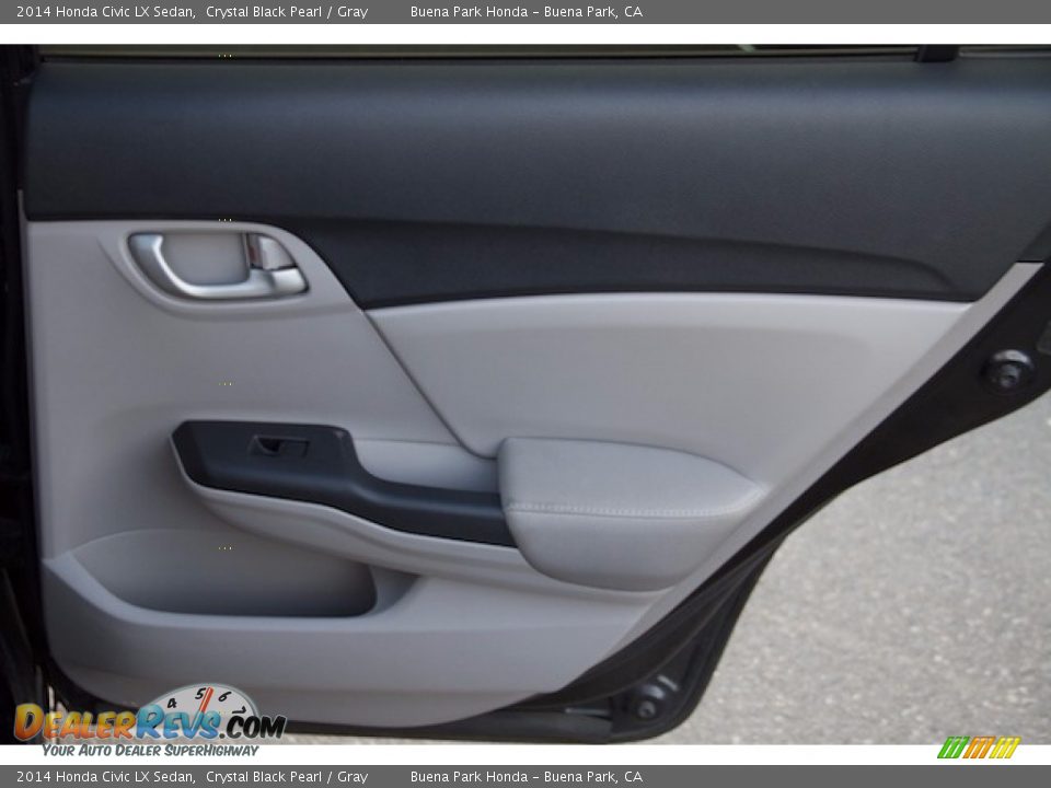 2014 Honda Civic LX Sedan Crystal Black Pearl / Gray Photo #22