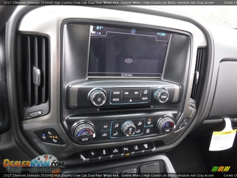 Controls of 2017 Chevrolet Silverado 3500HD High Country Crew Cab Dual Rear Wheel 4x4 Photo #24