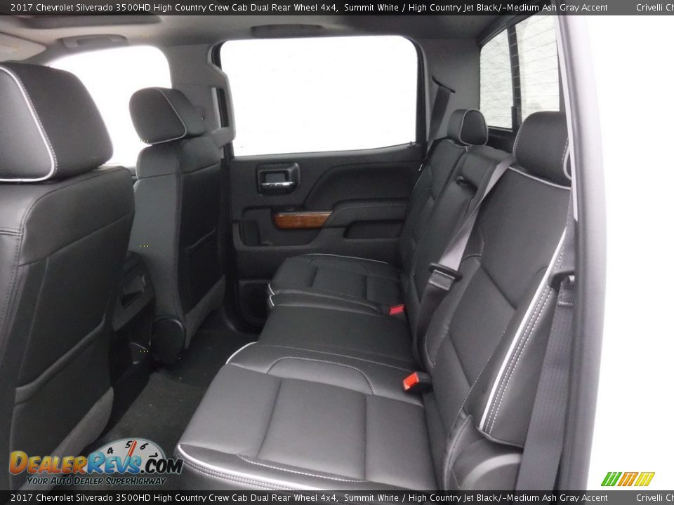 Rear Seat of 2017 Chevrolet Silverado 3500HD High Country Crew Cab Dual Rear Wheel 4x4 Photo #30