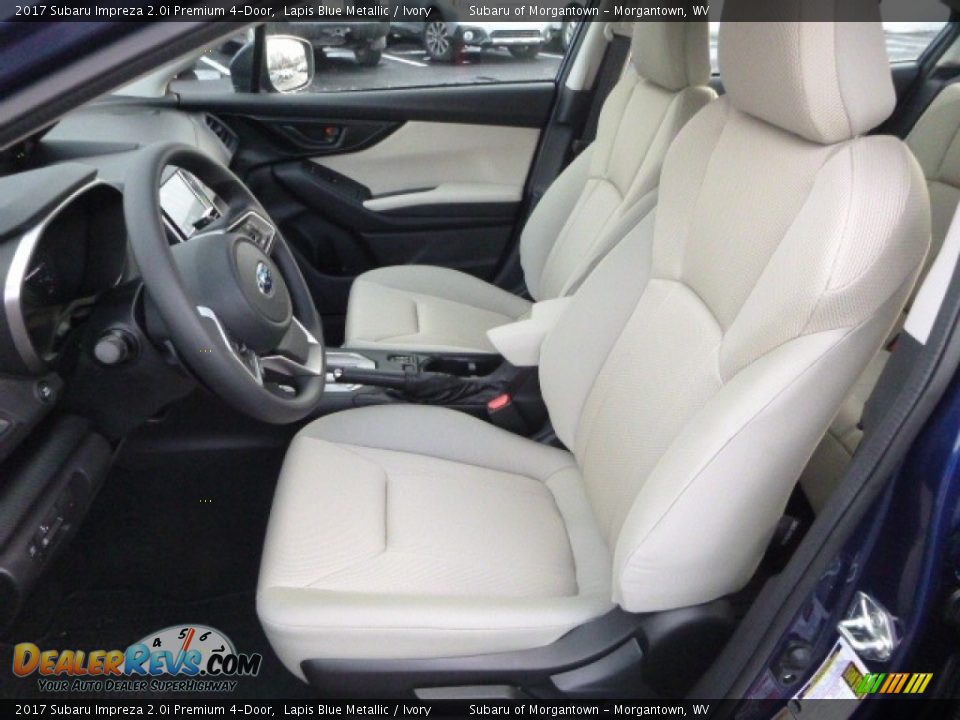 Ivory Interior - 2017 Subaru Impreza 2.0i Premium 4-Door Photo #13