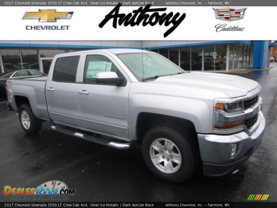 2017 Chevrolet Silverado 1500 LT Crew Cab 4x4 Silver Ice Metallic / Dark Ash/Jet Black Photo #1