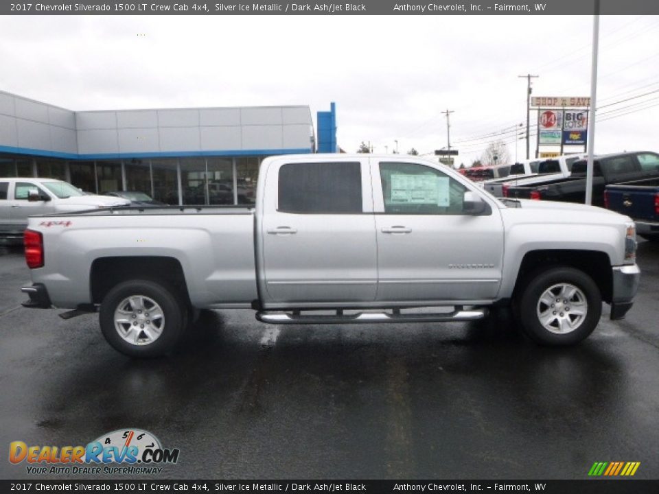 2017 Chevrolet Silverado 1500 LT Crew Cab 4x4 Silver Ice Metallic / Dark Ash/Jet Black Photo #7