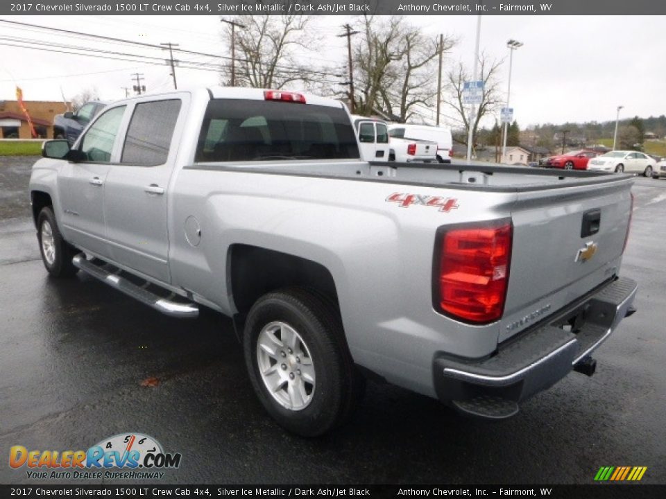 2017 Chevrolet Silverado 1500 LT Crew Cab 4x4 Silver Ice Metallic / Dark Ash/Jet Black Photo #10