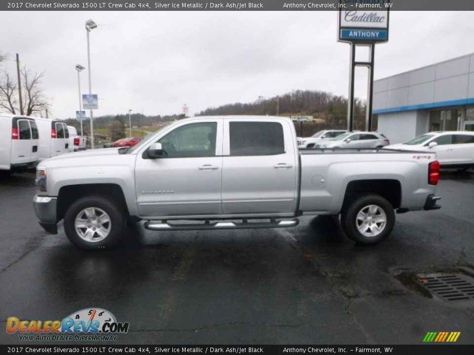 2017 Chevrolet Silverado 1500 LT Crew Cab 4x4 Silver Ice Metallic / Dark Ash/Jet Black Photo #11