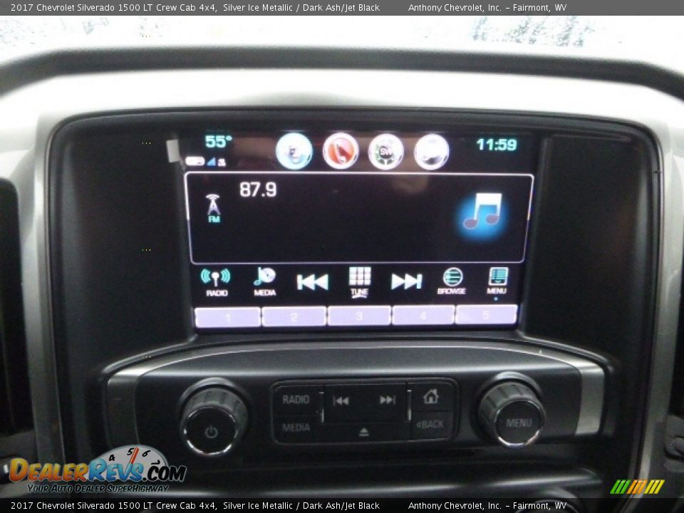 2017 Chevrolet Silverado 1500 LT Crew Cab 4x4 Silver Ice Metallic / Dark Ash/Jet Black Photo #18