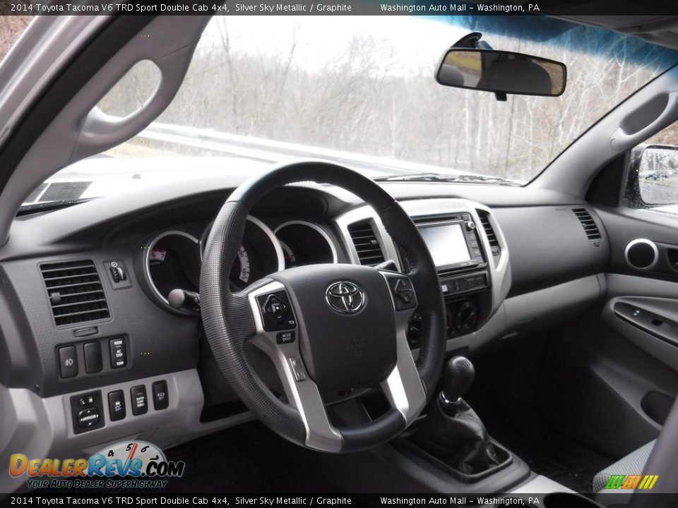 2014 Toyota Tacoma V6 TRD Sport Double Cab 4x4 Silver Sky Metallic / Graphite Photo #14