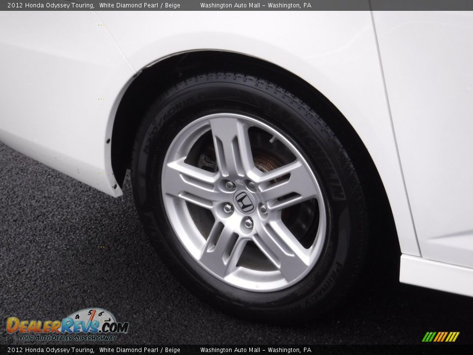 2012 Honda Odyssey Touring White Diamond Pearl / Beige Photo #3