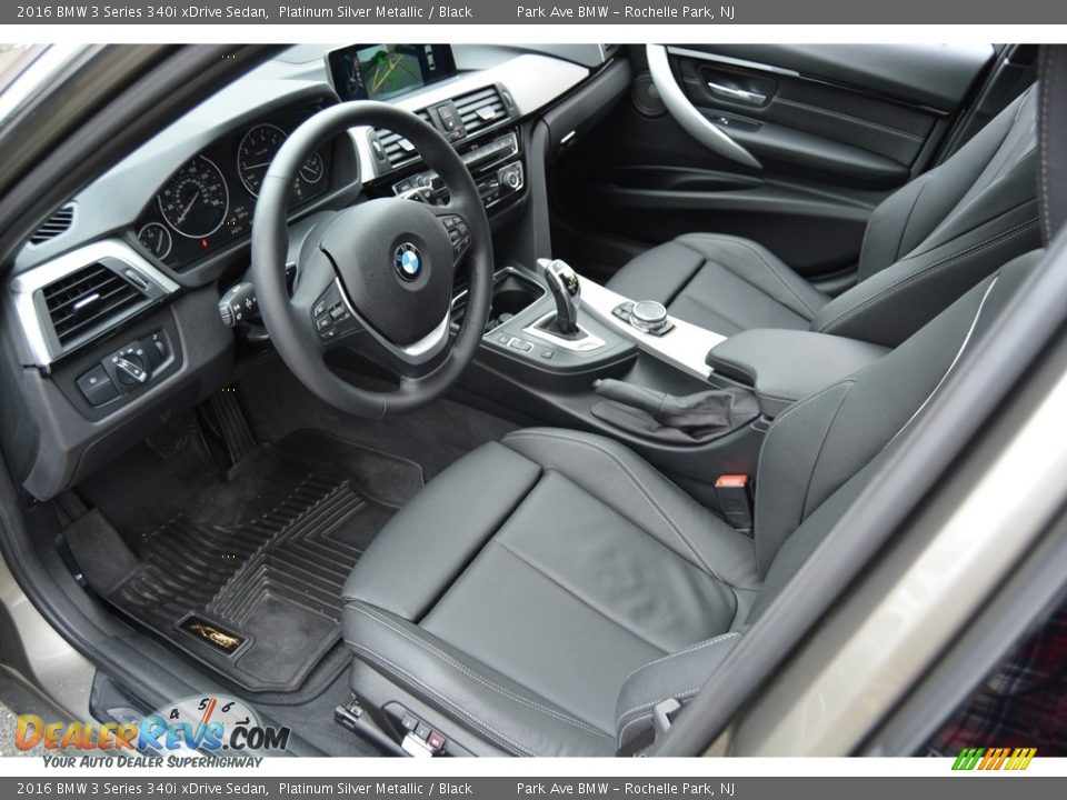 2016 BMW 3 Series 340i xDrive Sedan Platinum Silver Metallic / Black Photo #10