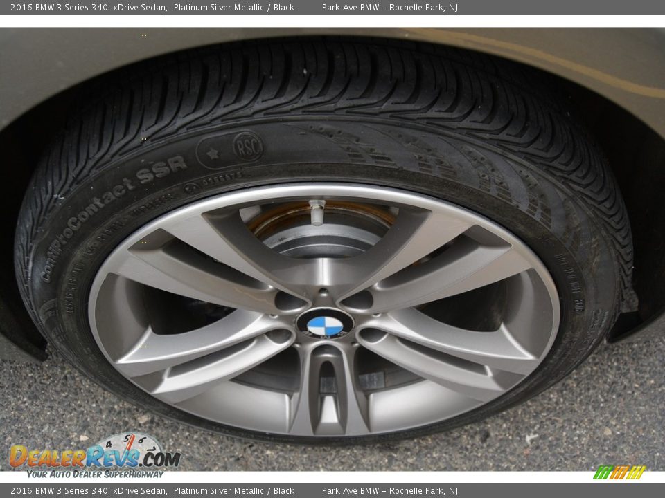 2016 BMW 3 Series 340i xDrive Sedan Platinum Silver Metallic / Black Photo #32