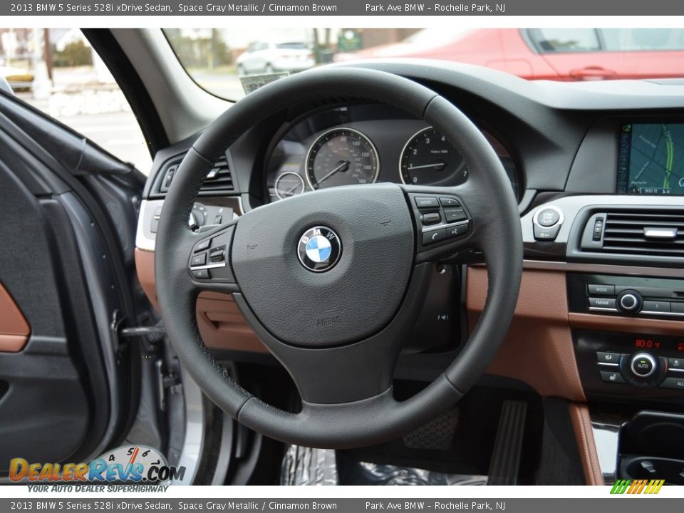 2013 BMW 5 Series 528i xDrive Sedan Space Gray Metallic / Cinnamon Brown Photo #17