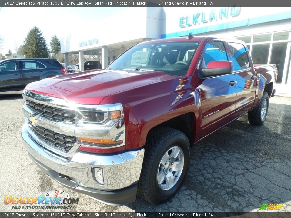 2017 Chevrolet Silverado 1500 LT Crew Cab 4x4 Siren Red Tintcoat / Jet Black Photo #1
