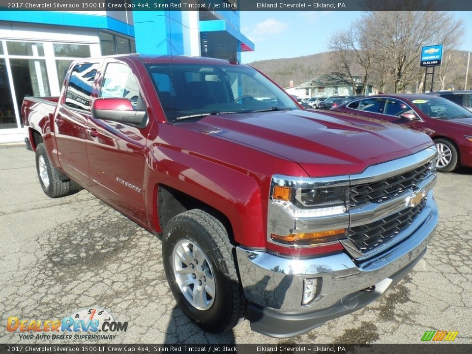 2017 Chevrolet Silverado 1500 LT Crew Cab 4x4 Siren Red Tintcoat / Jet Black Photo #3