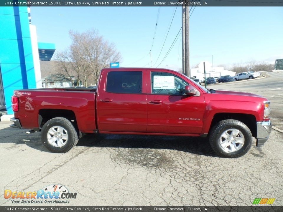 2017 Chevrolet Silverado 1500 LT Crew Cab 4x4 Siren Red Tintcoat / Jet Black Photo #4