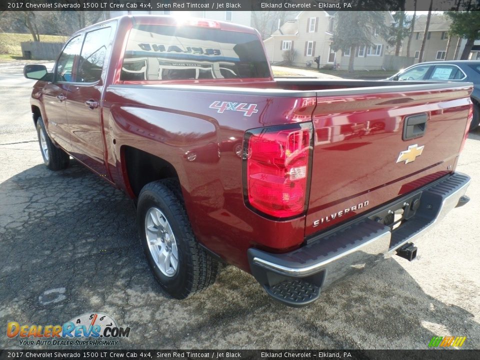 2017 Chevrolet Silverado 1500 LT Crew Cab 4x4 Siren Red Tintcoat / Jet Black Photo #7