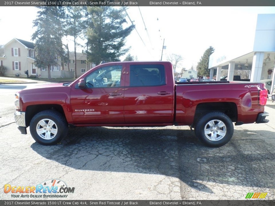 2017 Chevrolet Silverado 1500 LT Crew Cab 4x4 Siren Red Tintcoat / Jet Black Photo #8