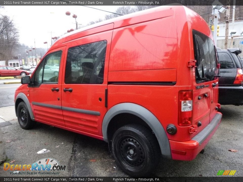 2011 Ford Transit Connect XLT Cargo Van Torch Red / Dark Grey Photo #5