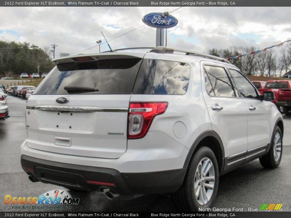 2012 Ford Explorer XLT EcoBoost White Platinum Tri-Coat / Charcoal Black Photo #5