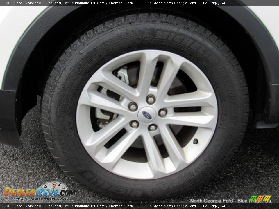 2012 Ford Explorer XLT EcoBoost White Platinum Tri-Coat / Charcoal Black Photo #9
