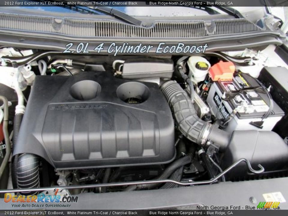 2012 Ford Explorer XLT EcoBoost White Platinum Tri-Coat / Charcoal Black Photo #10