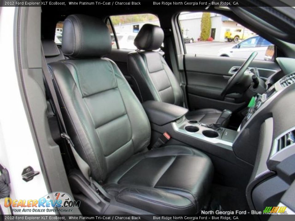 2012 Ford Explorer XLT EcoBoost White Platinum Tri-Coat / Charcoal Black Photo #12