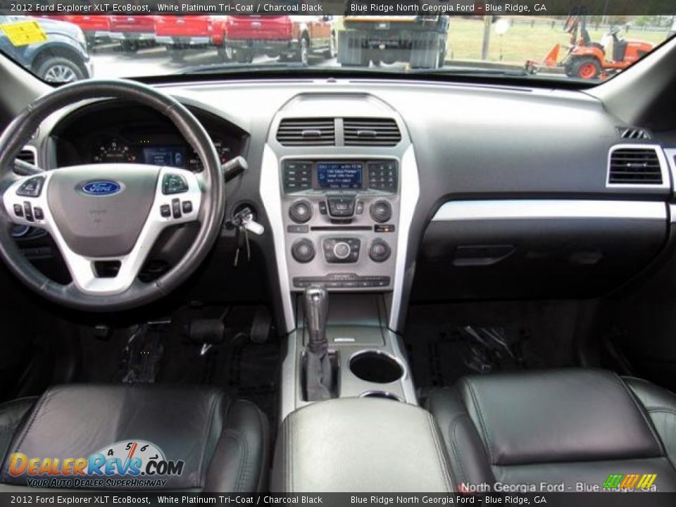 2012 Ford Explorer XLT EcoBoost White Platinum Tri-Coat / Charcoal Black Photo #18