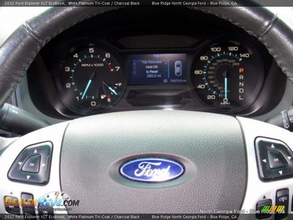2012 Ford Explorer XLT EcoBoost White Platinum Tri-Coat / Charcoal Black Photo #20