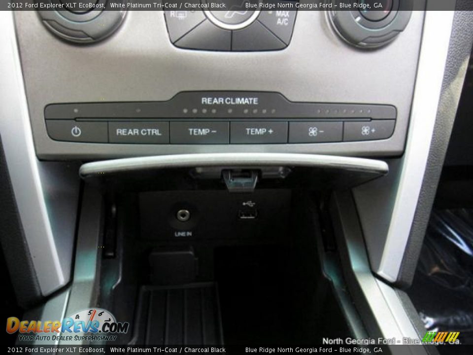 2012 Ford Explorer XLT EcoBoost White Platinum Tri-Coat / Charcoal Black Photo #25