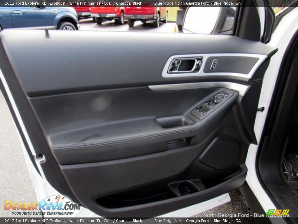 2012 Ford Explorer XLT EcoBoost White Platinum Tri-Coat / Charcoal Black Photo #28