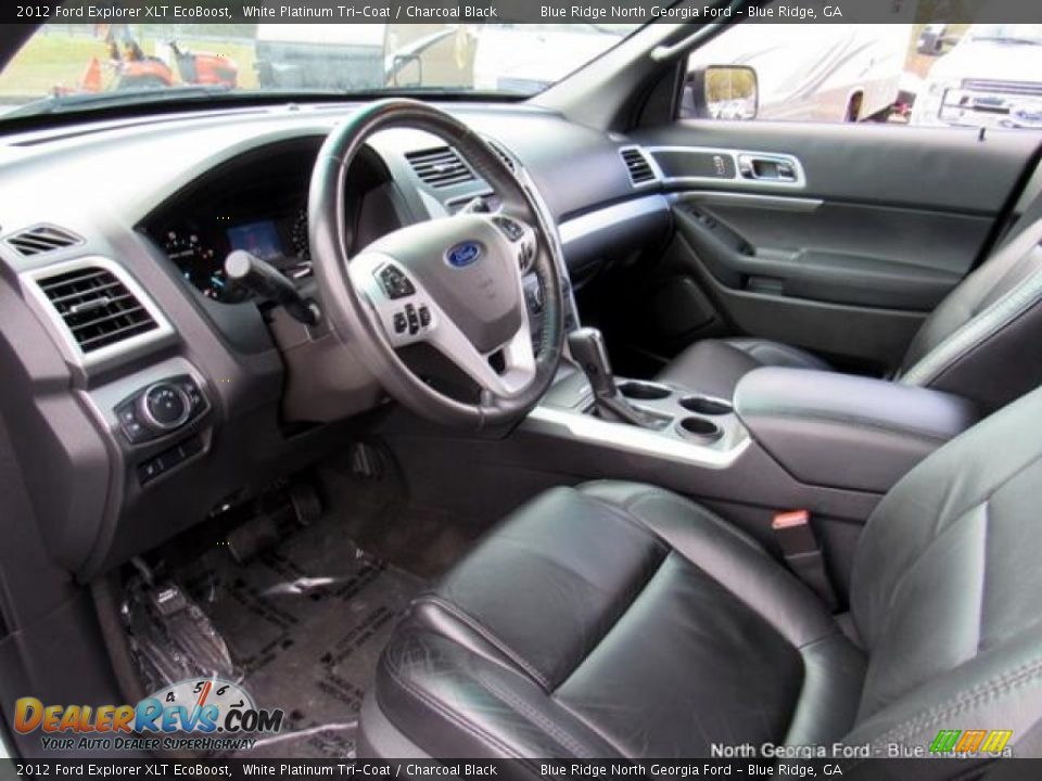 2012 Ford Explorer XLT EcoBoost White Platinum Tri-Coat / Charcoal Black Photo #29