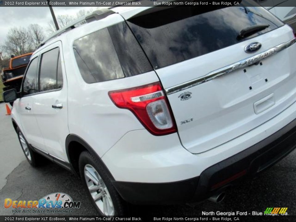 2012 Ford Explorer XLT EcoBoost White Platinum Tri-Coat / Charcoal Black Photo #36