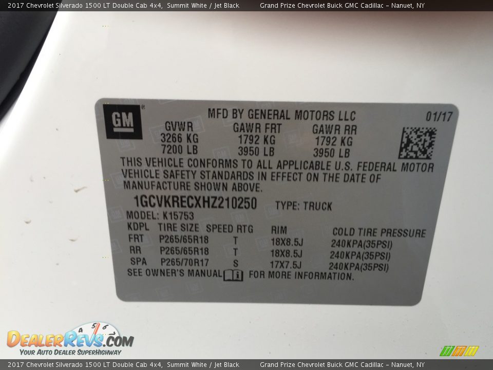 2017 Chevrolet Silverado 1500 LT Double Cab 4x4 Summit White / Jet Black Photo #10
